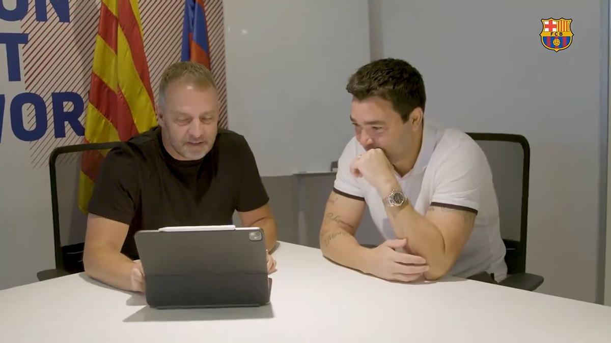 ¡Hansi Flick ya está con Deco en la Ciudad Deportiva!